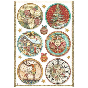 STAMPERIA CHRISTMAS ДЕКУПАЖНА ОРИЗОВА ХАРТИЯ А4 - DFSA4795