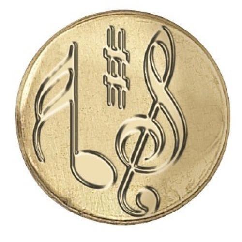 MANUSCRIPT DECORATIVE BRASS SEAL COIN MSH727MUS