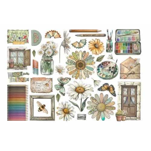 STAMPERIA DAISY ART EPHEMERA - DFLCT74