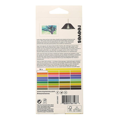 REEVES COLORED PENCILS 36 COLORS 8940537
