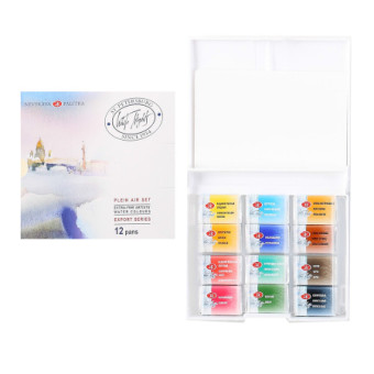ЛЕНИНГРАД АКВАРЕЛНА БОЯ БЕЛИ НОЩИ 12 ЦВ. PLEIN AIR SET