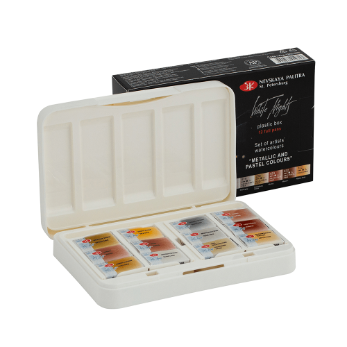 ЛЕНИНГРАД АКВАРЕЛНА БОЯ БЕЛИ НОЩИ 12 ЦВ METALLIC AND PASTEL