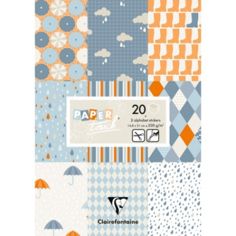 CLAIREFONTAINE БЛОКЧЕ ДИЗАЙНЕРСКА ХАРТИЯ А5, 200 ГР. 20 Л. 1