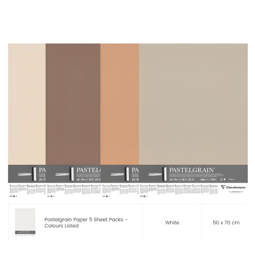 CLAIREFONTAINE ХАРТИЯ PASTELGRAIN 50/70 СМ 360 ГР-WHITE