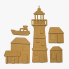 STAMPERIA SILENT SEA МДФ ЕЛЕМЕНТИ LIGHTHOUSE - KLSM49