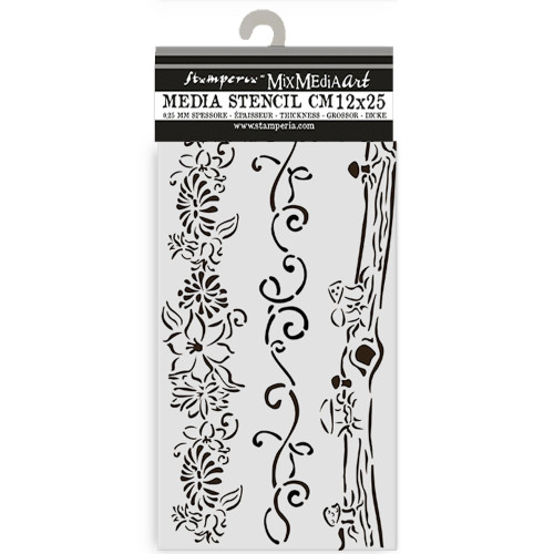 STAMPERIA HIDDEN GROVE TEMPLATE 12 X 25 CM - KSTDL114