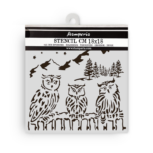 STAMPERIA THE OWL'S HOUSE - ШАБЛОН 18 Х 18 СМ - KSTDQ125