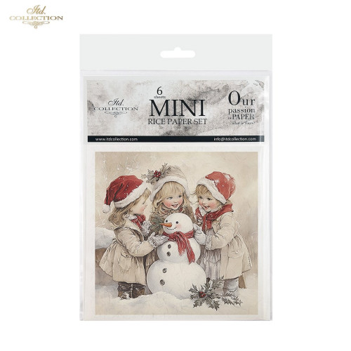 ITD COLLECTION MINI RICE PAPER SET 6PCS 14.8X14.8CM - RSM199