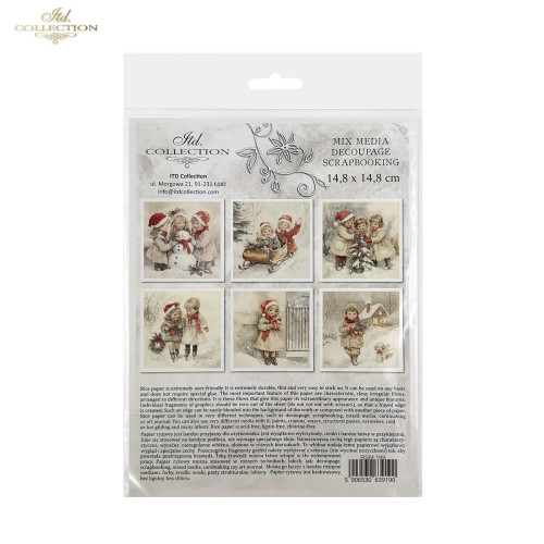 ITD COLLECTION MINI RICE PAPER SET 6PCS 14.8X14.8CM - RSM199
