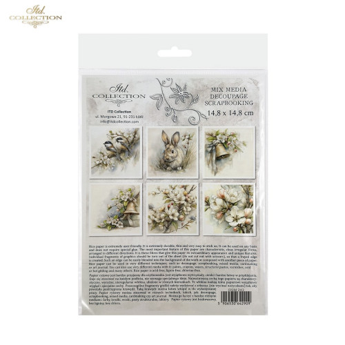 ITD COLLECTION MINI RICE PAPER К-КТ 6БР 14.8X14.8CM - RSM243