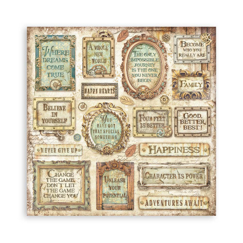 STAMPERIA ALTEREGO BLOCK PAPER 20.3/20.3 CM - SBBS115