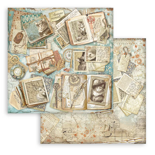 STAMPERIA ALTEREGO BLOCK PAPER 20.3/20.3 CM - SBBS115