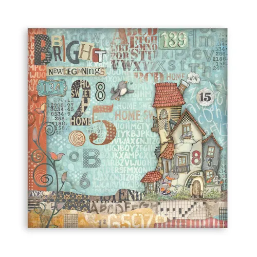 STAMPERIA FURRY FRIENDS BLOCK 30.5/30.5 CM -SBBXLB30
