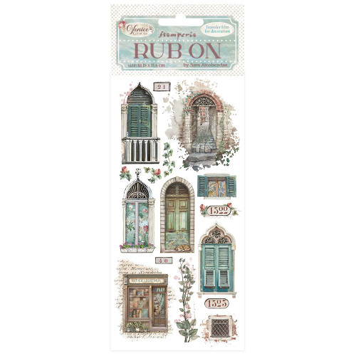STAMPERIA VENICE RUB ON 10,16/21,6CM-DFLRB169