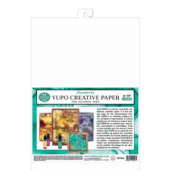 STAMPERIA PAPER FOR ALCOHOL INKS A4, 10 SHEETS, 230G - DFYA4