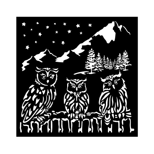 STAMPERIA THE OWL'S HOUSE - ШАБЛОН 18 Х 18 СМ - KSTDQ125