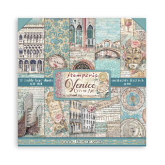 STAMPERIA VENICE BLOCK PAPER 30.5/30.5CM-SBBL172