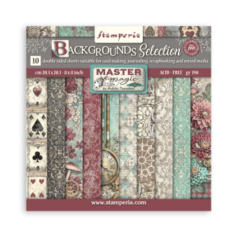 STAMPERIA MASTER OF MAGIC BLOCK PAPER 20.3/20.3 CM-SBBS123