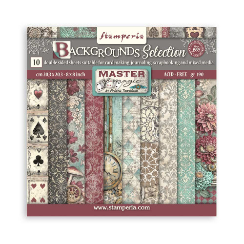 STAMPERIA MASTER OF MAGIC BLOCK PAPER 20.3/20.3 CM-SBBS123