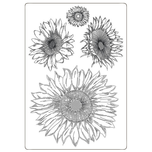 STAMPERIA SUNFLOWER ART SILICONE MOULDS FOR CASTINGS KACM09