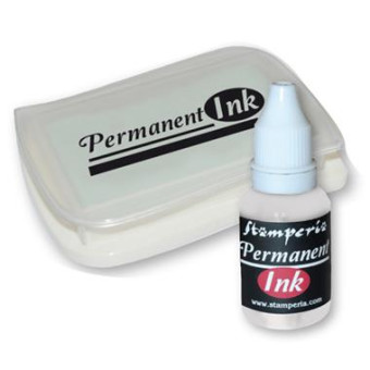 STAMPERIA PERMANENT INK SET - WHITE WKPKIT02