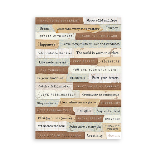 STAMPERIA SECRET DIARY WASHI PAD 8 SHEETS A5 -SBW04