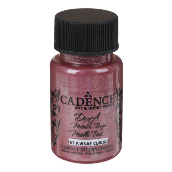CADENCE ACRYLIC PAINT METALLIC DORA 50 ML. - BRIGHT MAROON 157