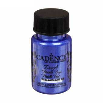 CADENCE ACRYLIC PAINT METALLIC DORA 50 ML. - ISLAND BLUE 195