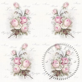 SAGEN VINTAGE NAPKINS FOR DECOUPAGE 33/33 CM - 80049