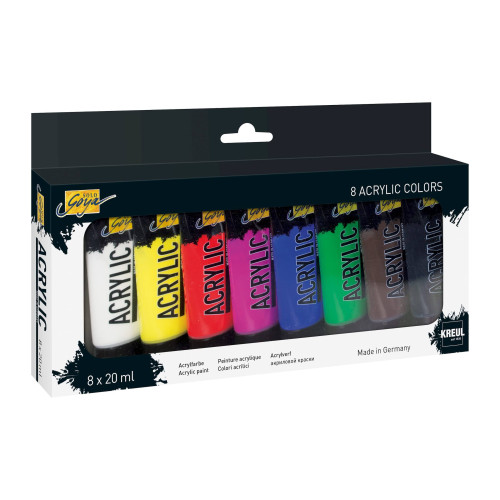 SOLO GOYA ACRYLIC PAINTS 8 COLORS X 20 ML - 84171