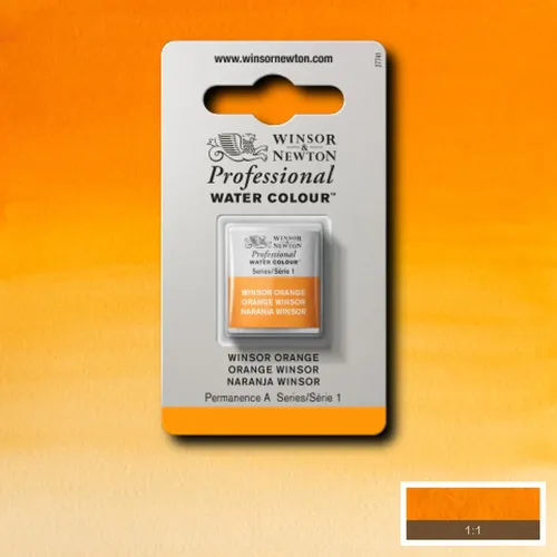 W&N WATERCOLOUR PAINT PROFESSIONAL H/PAN - WINSOR ORANGE