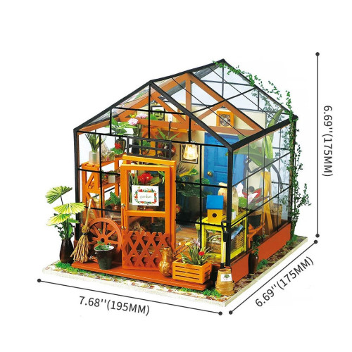 ROBOTIME 3D ДЪРВЕН ПЪЗЕЛ CATHY'S FLOWER HOUSE DG104