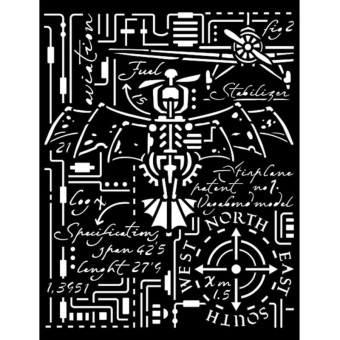 STAMPERIA MEDIA STENCIL - TEMPLATE 20 X 25 CM - KSTD105