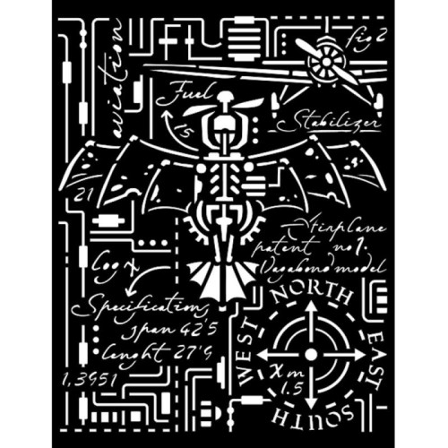 STAMPERIA MEDIA STENCIL - ШАБЛОН 20 Х 25 СМ - KSTD105
