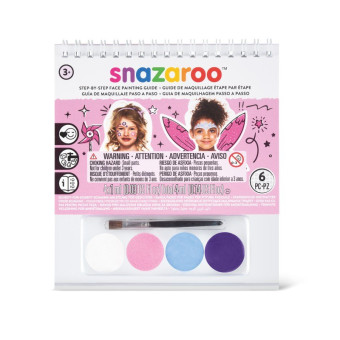 SNAZAROO FACE PAINT SET 4X1 ML. + BRUSH - GIRLS