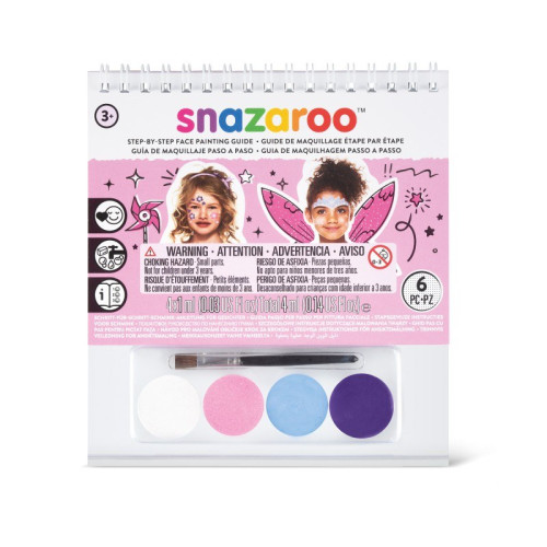 SNAZAROO FACE PAINT SET 4X1 ML. + BRUSH - GIRLS