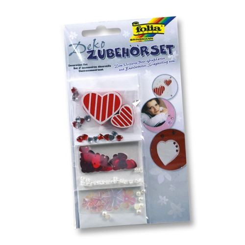 FOLIA MATERIALS FOR DECORATION HEARTS