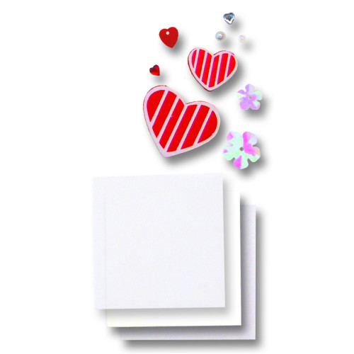FOLIA MATERIALS FOR DECORATION HEARTS
