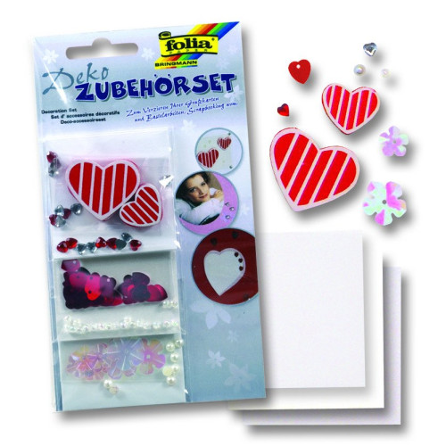 FOLIA MATERIALS FOR DECORATION HEARTS