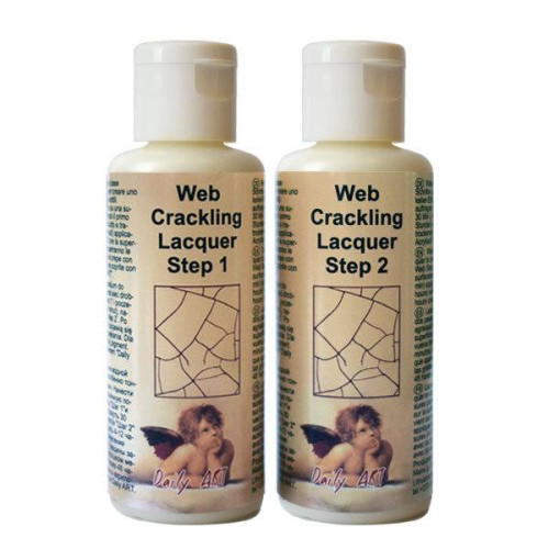 DAILY ART CRACKLE VARNISH WATER-BASED 50 ML - WEB STEP 1+2