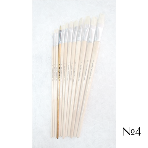 STANDARD BRUSH FINE FLAT WITH LONG HANDLE №4