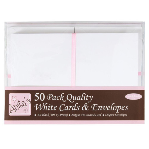DOCRAFTS A6 ENVELOPES CARDS 50 PCS WHITE - 1511020