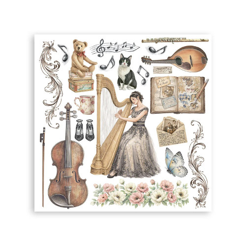 STAMPERIA SYMPHONY RUB ON SELECTION DFLRBXGX16