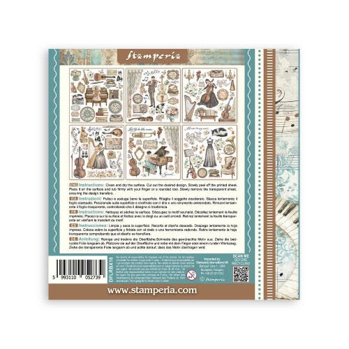 STAMPERIA SYMPHONY RUB ON SELECTION DFLRBXGX16