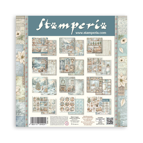 STAMPERIA WHITE CHRISTMAS BLOCK 30.5/30.5 CM - SBBL190