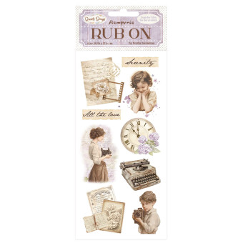 STAMPERIA QUIET DAYS RUB ON 10,16/21,6CM - DFLRB205