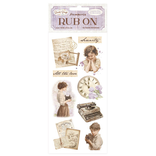 STAMPERIA QUIET DAYS RUB ON 10,16/21,6CM - DFLRB205