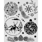 STAMPERIA CLASSIC CHRISTMAS ШАБЛОН CHRISTMAS BALLS 20 Х 25 СМ - KSTD215