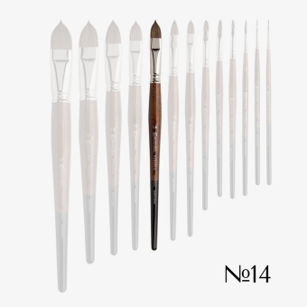 ESCODA ЧЕТКА VERSATIL ТЪМНО КАФЯВА СИНТЕТИКА КРЪГЛА 1540 №14