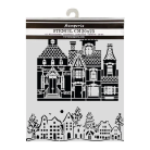 STAMPERIA CLASSIC CHRISTMAS ШАБЛОН CHRISTMAS HOUSE 20 Х 25 СМ - KSTD216